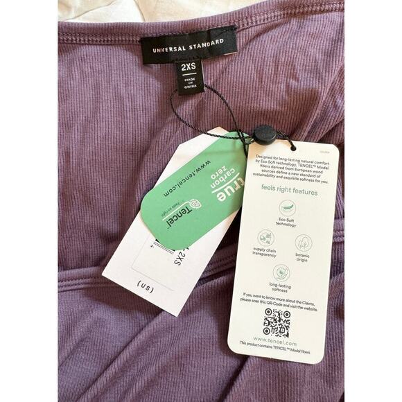 NWT Universal Standard Ribbed Longsleeve Square Neck Dress Size XXS - Picture 3 of 5